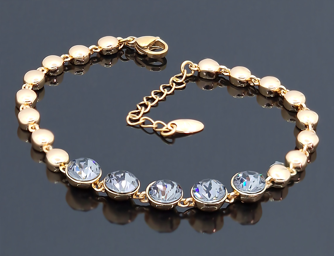Браслет XР. Позолота 18К. Камені: Swarovski. Довжина: 17-20см.