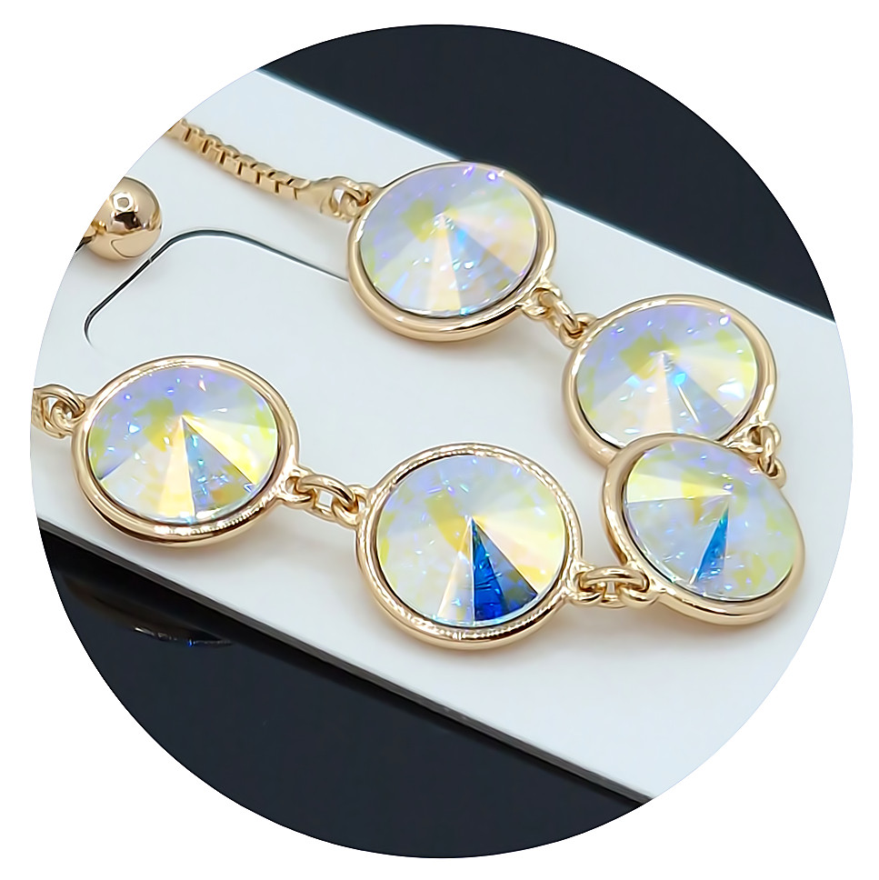 Браслет XР. Позолота 18К. Камені: Swarovski. Довжина: 25 см.