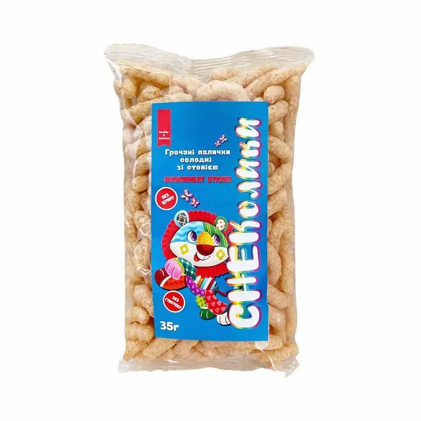 СНЕКолики гречані палички солодкі зі стевією без глютену 35 г TM Healthy Generation