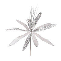 Цветок декоративный Yes! Fun "Рождественская звезда", серебряный, 40 см 974818