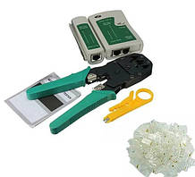 Набір мережевого майстра кліщі обтискач обтискач тестер крученої пари 100 rj45 конектор