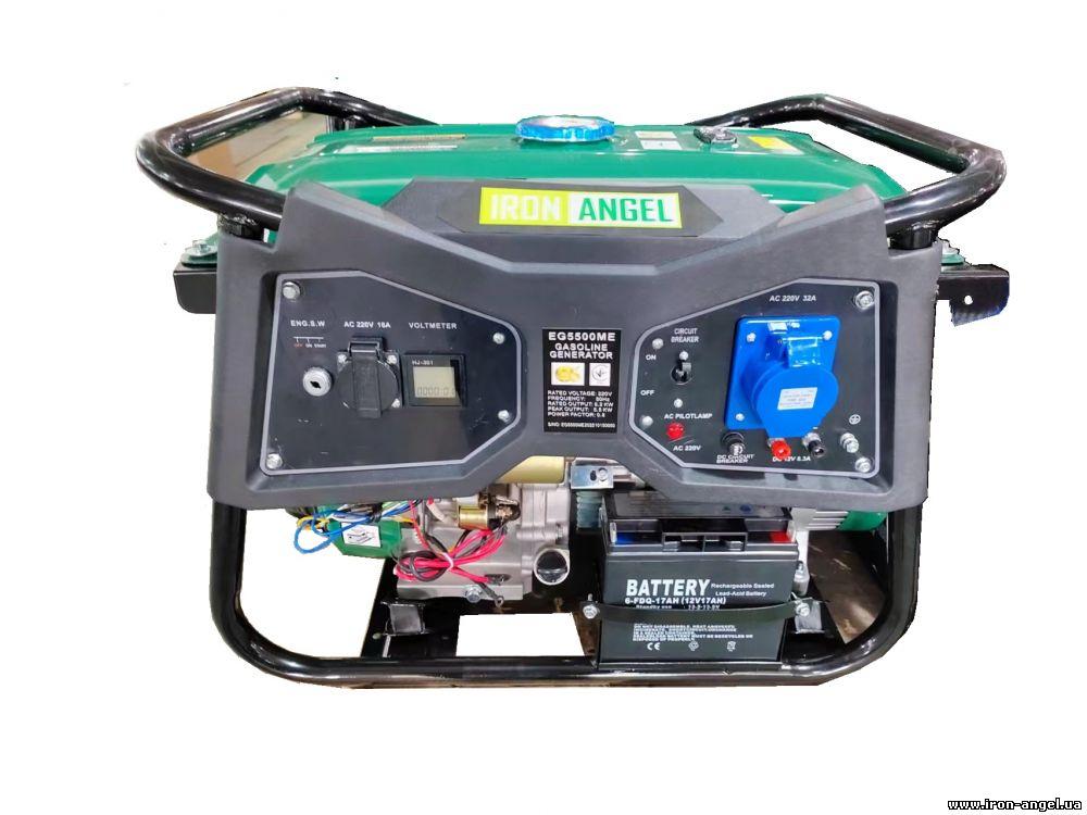 Генератор бензиновий Iron Angel EG 5500 ME (5,5 кВт), фото 1