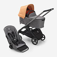 Коляска 2в1 Bugaboo Dragonfly Coral Island, Grey Melange, Graphite