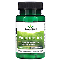 Вінпоцетин потрійної сили, Swanson, Triple-Strength Vinpocetine, 30 мг, 60 капсул