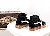 Зимові чоловічі кеди Vans old skool Winter SK8-HI високі Ванс Олд Скул хутряні чорно-білі підліткові, фото 10