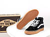 Зимові чоловічі кеди Vans old skool Winter SK8-HI високі Ванс Олд Скул хутряні чорно-білі підліткові, фото 6