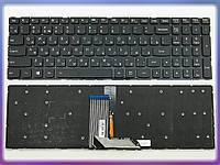 Клавиатура для LENOVO YOGA 500-15, 500-15IBD, 500-15IHW, 500-15ISK, Flex 3-1570 ( RU Black, с подсветкой, без