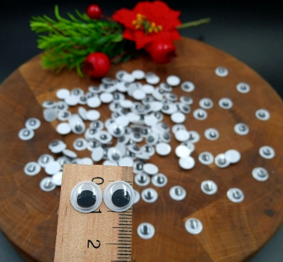 Очі для іграшок / Ø 10мм / упаковка 10гр ≈ 140 вічків, фото 1