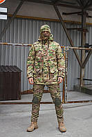 Тактический зимний комплект Парка + штаны Protect мульткам Армейский костюм куртка + штаны с наколенниками