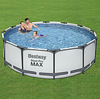 Каркасний басейн Bestway 56420 (366х122 см) з картриджним фільтром, тентом та драбиною, фото 4