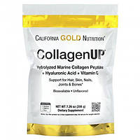Морской гидролизованный коллаген, гиалуроновая кислота и витамин C, California Gold Nutrition, CollagenUP, 206