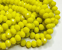 123/BS Намистини кришталеві рондель 6*4.5 мм yellow glanz (низка 95шт)
