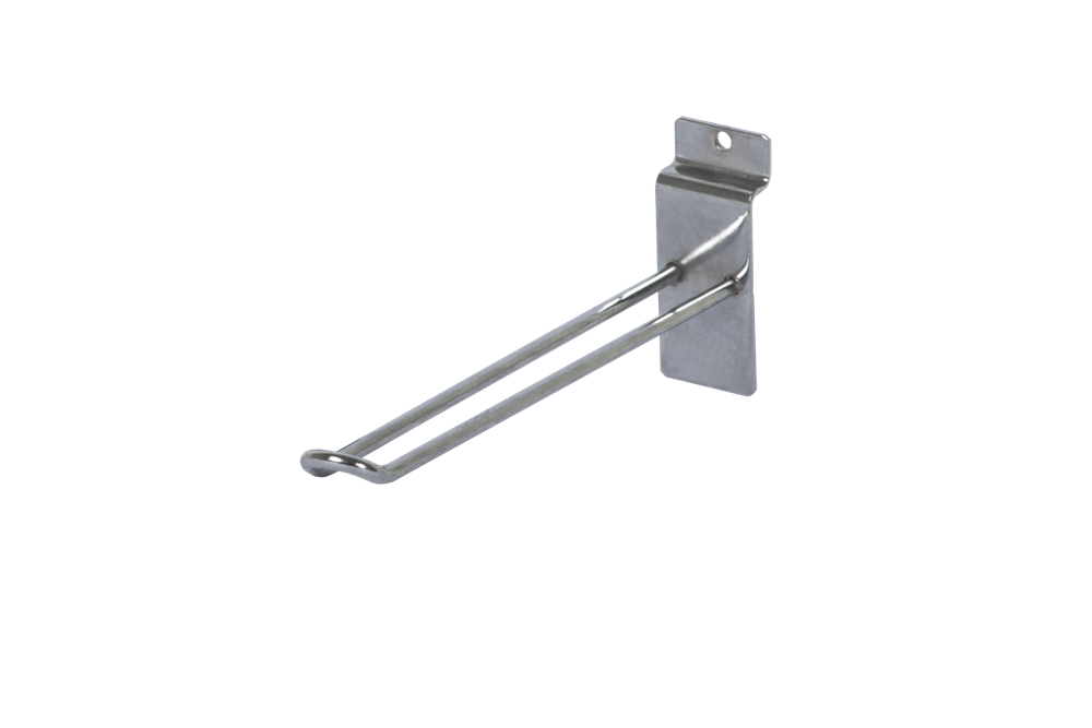 Гачок подвійний для економ-панелі ТК2-300мм хромовий, фото 1