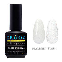 Жидкий полигель светоотражающий Crooz CRYSTAL Liquid Polygel №01, 15 мл