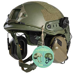 Комплект Шолом FAST Ops Core + Навушники Earmor M31H + Кавер