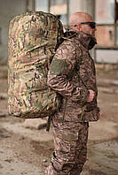 Тактическая сумка-баул 120 л мультикам, вместительный баул для военных, армейский баул 120л мультикам