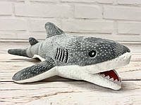 Мягкая игрушка акула 37 см серый цвет 25015-3