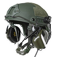 Активные наушники тактические олива с микрофоном на шлем Earmor M32H MOD3 Helmet Version | Ranger Green