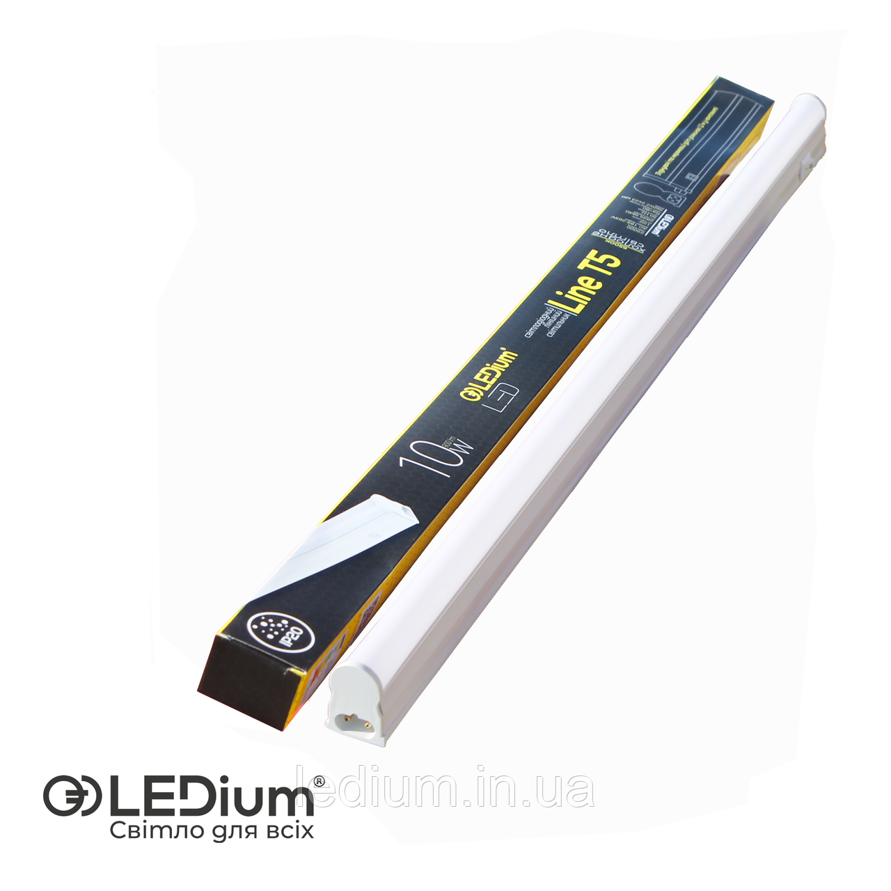 Світильник лінійний меблевий LEDium LINE T5 10W 560mm з вимикачем та дротом