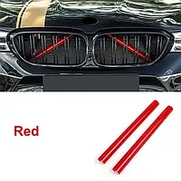 У решітку радіатора декоративна вставка Цвет Красный BMW F30 F32 3 4 Серії БМВ