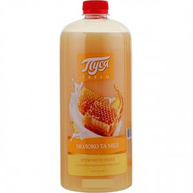 Рідке мило  Пуся Антибактеріальне Молоко та мед 1 л