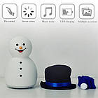 Силіконовий дитячий нічник Сніговик Snowman LED Sleep Lamp з різними кольорами USB, фото 4