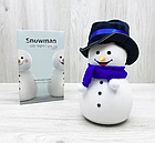 Силіконовий дитячий нічник Сніговик Snowman LED Sleep Lamp з різними кольорами USB, фото 2