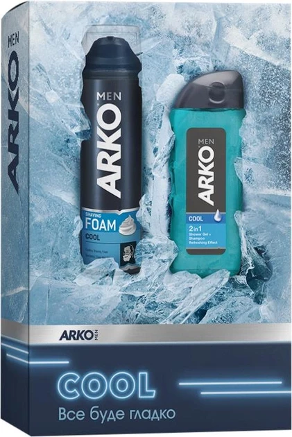 Подарочный набор ARKO Men Cool (Пена для бритья + Гель для душа) от ...