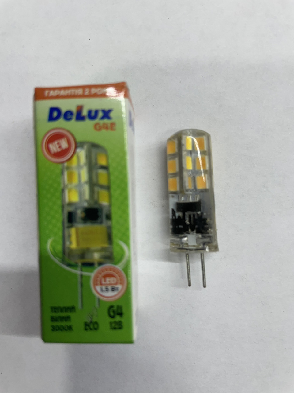 Лампочка світлодіодна Delux G4E 1,5W 3000 K 12B