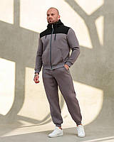 Спортивний костюм чоловічий теплий зимовий на флісі chelsea winter графіт кофта штани