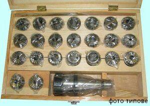 Патрон цанговий 7:24 К40 із набором цанг ЕR 40 з 23 шт. (4-26) GRIFF