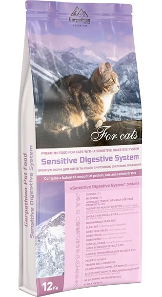 Carpathian Pet Food Sensitive Digestive System для котів з чутливою системою травлення 12кг