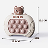 Антистрес іграшка "Ведмедик" поп іт, Pop it PRO Bear, Коричневий, на батарейках / Електронний портативний попіт, фото 8
