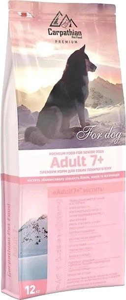 Carpathian Pet Food Dog Adult 7+ для собак похилого віку 12 кг