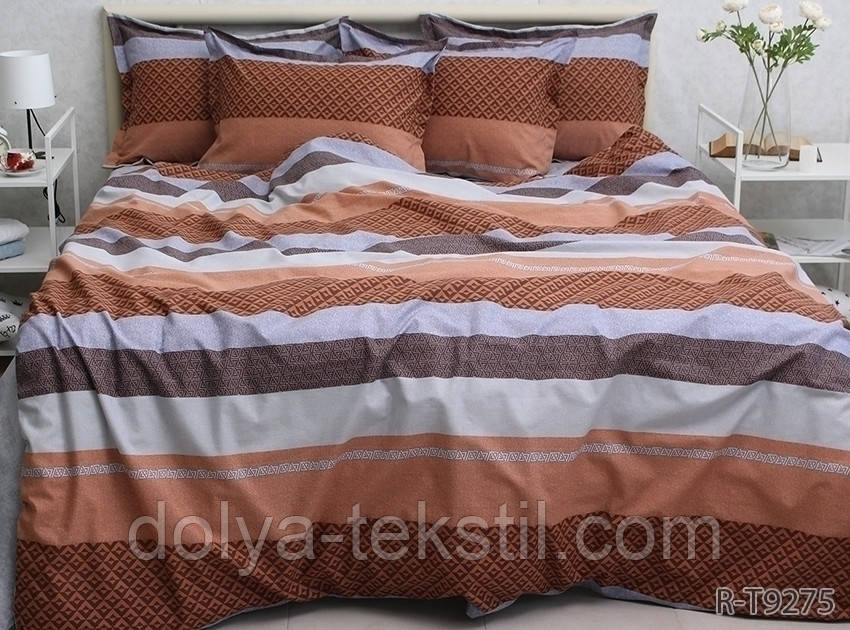 Постільна білизна Євро з турецького ранфорсу ТМ TAG, бавовна з компаньйоном R-T9275, фото 1