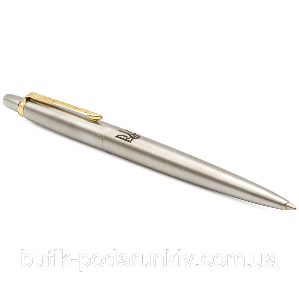 Шариковая ручка Parker JOTTER Stainless Steel GT BP Трезубец - фото 4 - id-p1495076829