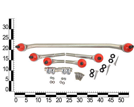 Комплект кермових тяг ВАЗ 21214, під авт. з ГУР (до 2010 р.) (Накінці 2121), зі згонами, кор. уп. "трапеція", фото 2