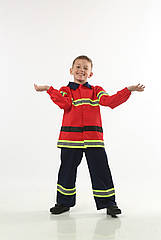 Дитячий костюм "Пожежний" на 5-7 років, зріст 122-128 см для ігор, фотосесій, занять, театральних постановок