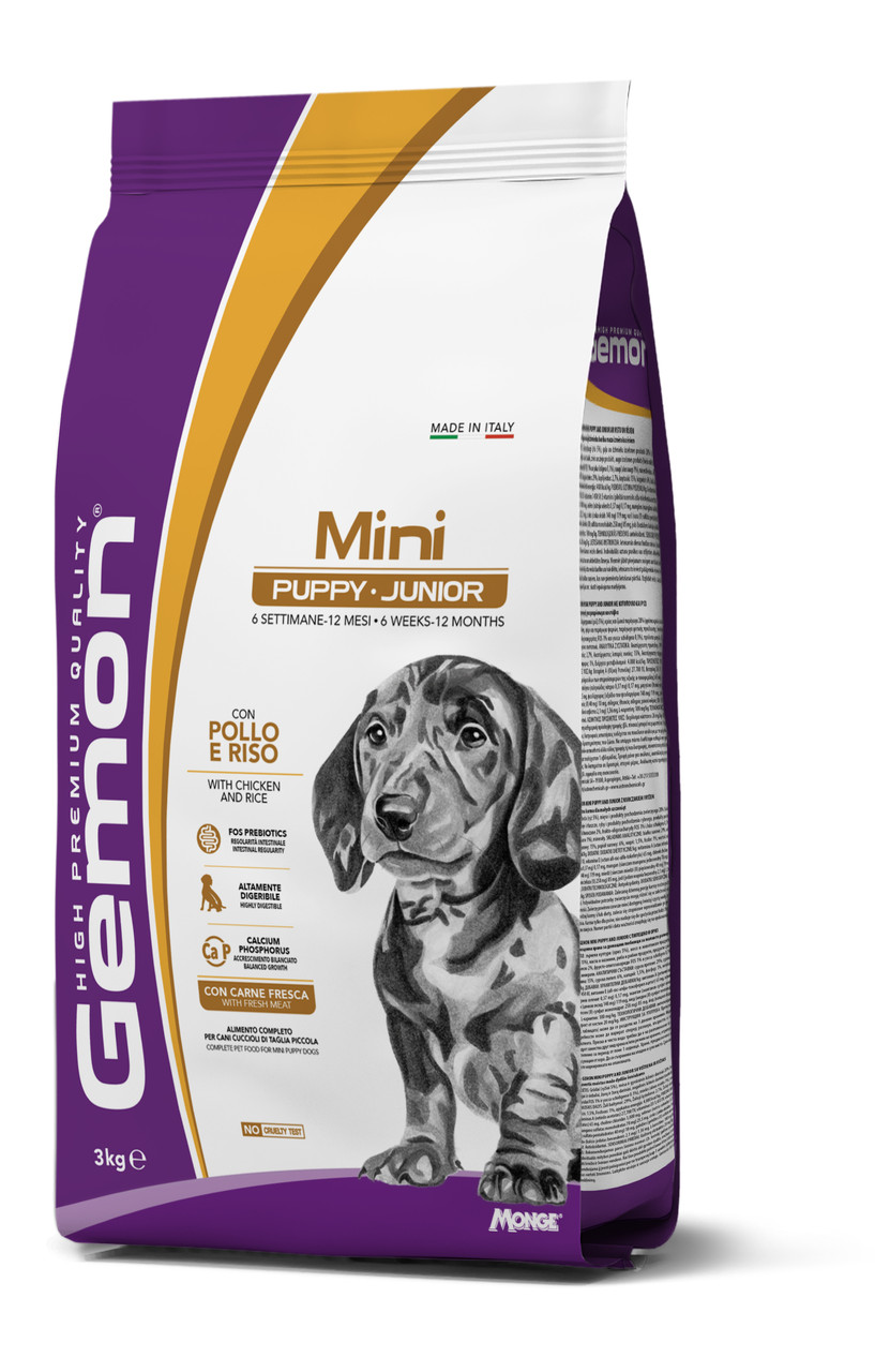 Gemon Mini Puppy & Junior курка з рисом 3 кг.