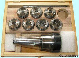 Патрон цанговий КМ5 з набором цанг ЕR 40 з 7 шт. (6-25) GRIFF