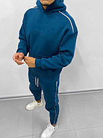 Спортивний костюм чоловічий зимовий утеплений на флісі kant winter бірюзовий толстовка штани теплий з начосом