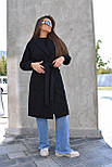Демісезонне пальто класичне під пояс з відкладним коміром (р. 44-48) 6602252Q, фото 5