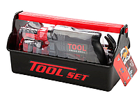 Набор детских инструментов для мальчика с механической дрелью в ящике Tool Set Черный