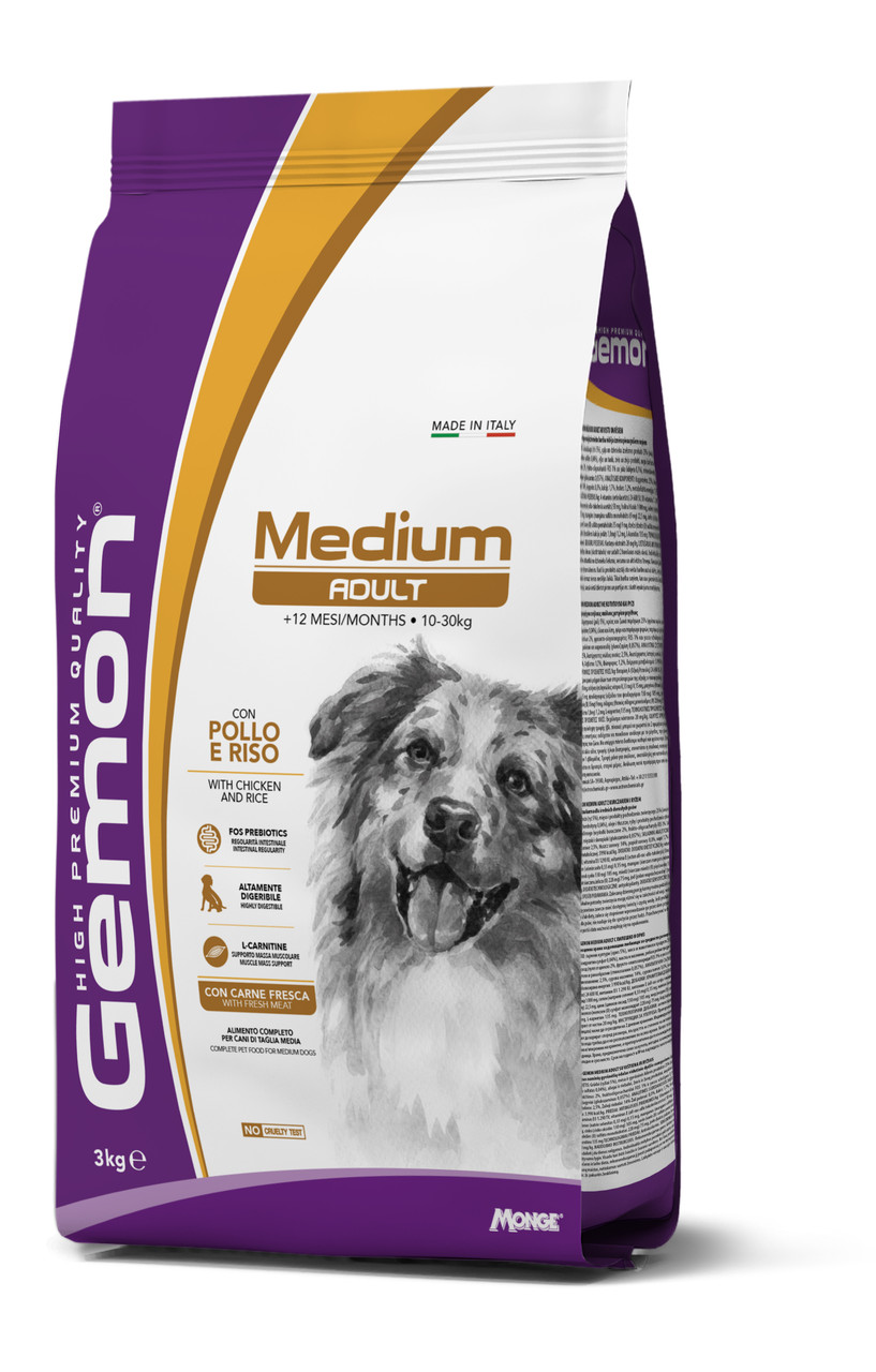 Gemon Medium Adult курка з рисом 3 кг.
