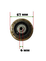 Колесо для чемодана, d=57 \ силиконовое покрытие \ на 2-х подшипниках \1543