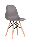 Современный пластиковый стул М-05 на деревянном каркасе для интерьера в стиле модерн Vetro Mebel 52/47/83 см Мокко