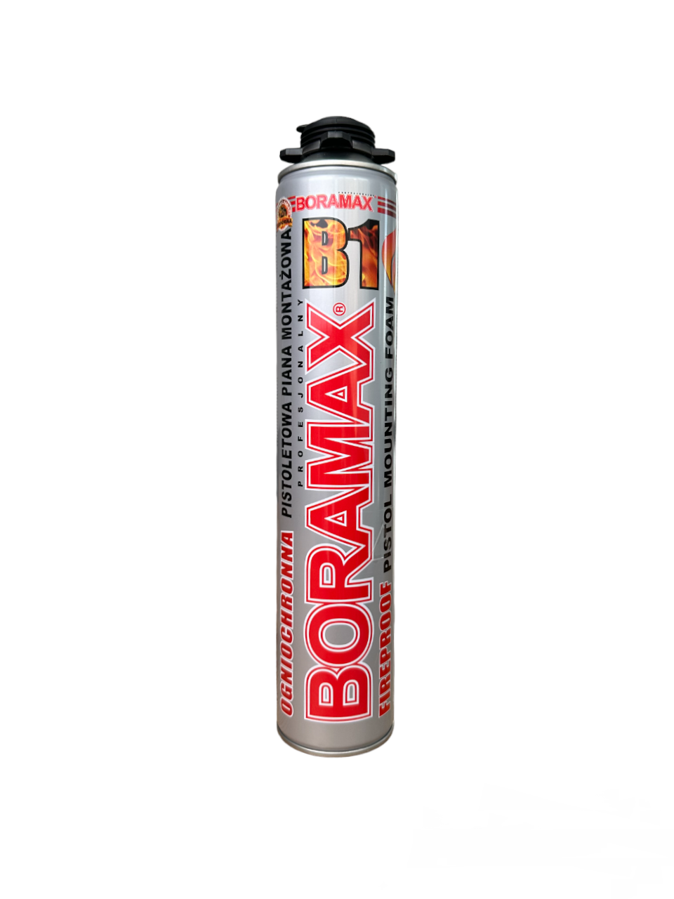 Вогнестійка піна монтажна BORAMAX B1 750мл, однокомпонентна поліуретанова монтажна піна
