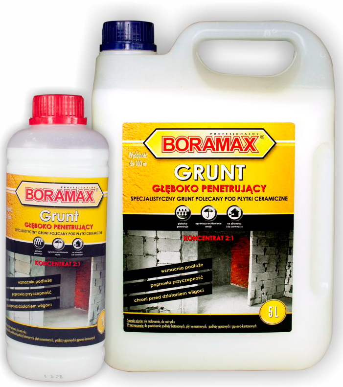 Грунтовка акрилова глибокопроникна Boramax 5л для багатьох типів основ, фото 1