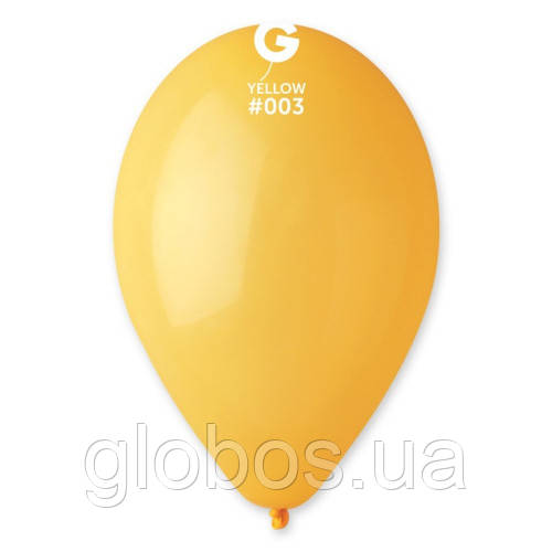 Шар латексный A50/ 5" пастель 03 желтый Gemar - фото 1 - id-p1980124519