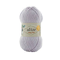Alize HAPPY KIDS (Алізе Хеппі Кідс) №451 світло-сірий (Пряжа вовна з бамбуком, нитки для в'язання)